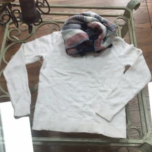 Ann Taylor Loft ivory pullover sweater M